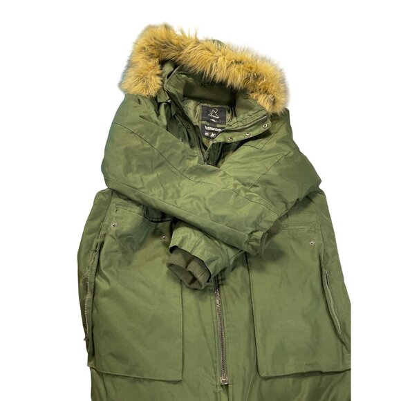 AWAKND LAND 3XL Mens Green Parka Faux Fur Hood WINTER COAT SIZE 3XL SKU 9294 - Picture 14 of 16